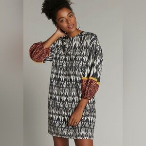 Anthropologie | Dresses | Anthropologie Let Me Be Beaded Wrap Midi Dress  Black Motif S | Poshmark